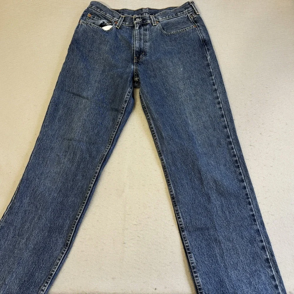 Levis 550 Relaxed Fit Jeans Mens 32x32 Blue Tapered Leg Denim Dark Wash Gorpcore
